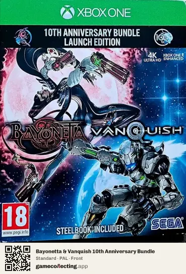 Bayonetta & Vanquish 10th Anniversary Bundle Xbox One, PAL box front