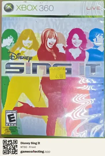 Disney Sing It Xbox 360, NTSC box front