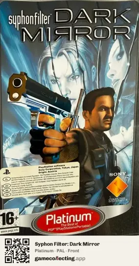 Syphon Filter: Dark Mirror PlayStation Portable, PAL box front