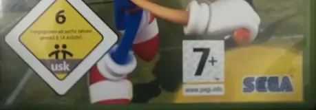 Sega Superstars Tennis, the PEGI square on its front