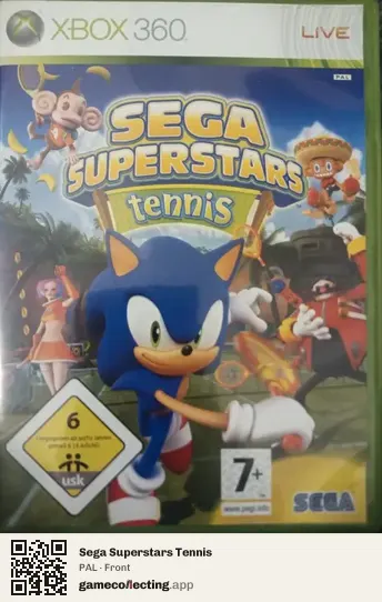 Sega Superstars Tennis Xbox 360, PAL box front