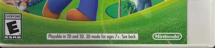 Mario Golf: World Tour, the ESRB box on its front