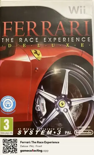 Ferrari: The Race Experience Nintendo Wii, PAL box front