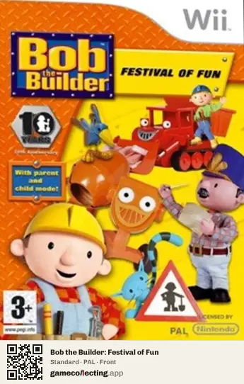 Bob the Builder: Festival of Fun Nintendo Wii, PAL box front