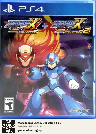 Mega Man X Legacy Collection 1 + 2 PlayStation 4, NTSC box front