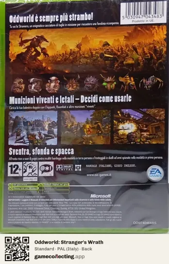 Oddworld: Stranger's Wrath Xbox, Italy box back