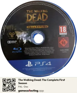 The Walking Dead: The Complete First Season PlayStation 4, PAL disc