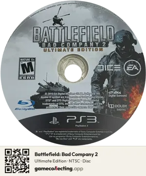 Battlefield: Bad Company 2 PlayStation 3, NTSC disc