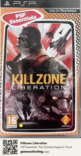 Killzone: Liberation PlayStation Portable, United Kingdom box front