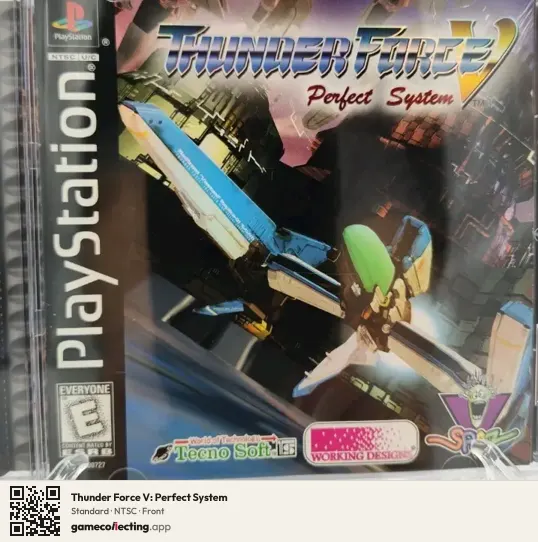 Thunder Force V: Perfect System PlayStation, NTSC box front