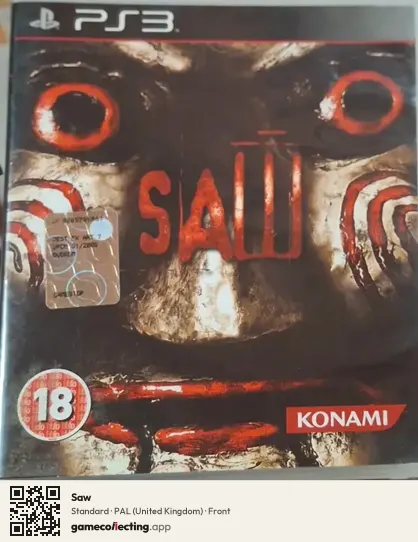 Saw PlayStation 3, United Kingdom box front