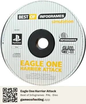 Eagle One Harrier Attack PlayStation, PAL disc