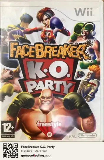 FaceBreaker K.O. Party Nintendo Wii, PAL box front