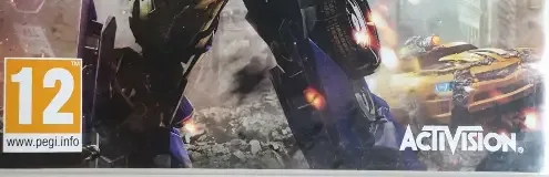 Transformers: Dark of the Moon, the PEGI square on its front