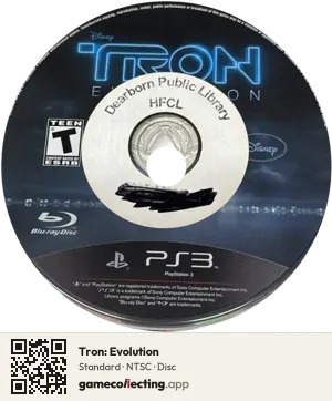 Tron: Evolution PlayStation 3, NTSC disc