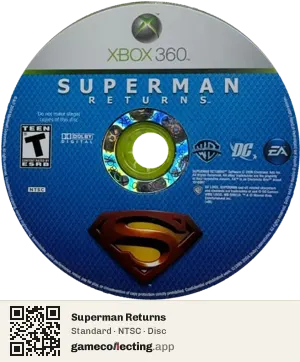 Superman Returns Xbox 360, NTSC disc