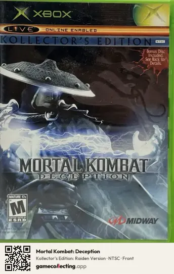 Mortal Kombat: Deception Xbox, NTSC box front
