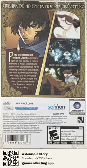 Astonishia Story PlayStation Portable, NTSC box back