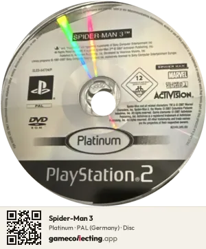 Spider-Man 3 PlayStation 2, PAL disc