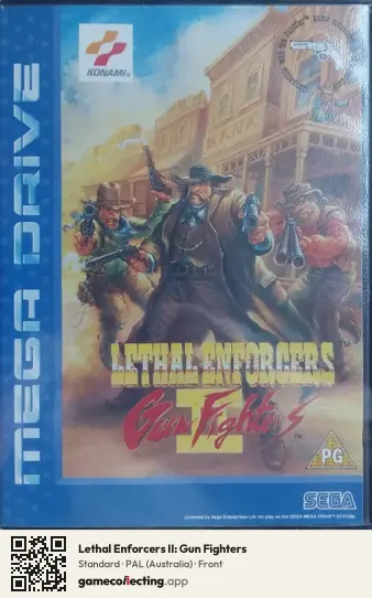Lethal Enforcers II: Gun Fighters Sega Mega Drive / Genesis, Australia box front