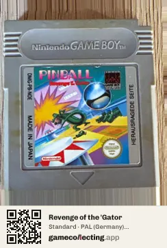Revenge of the 'Gator Game Boy, PAL cartridge label