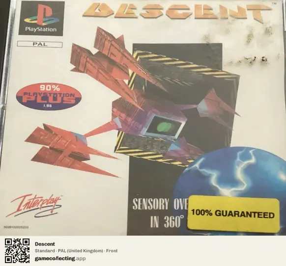 Descent PlayStation, United Kingdom box front