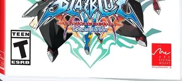BlazBlue: Central Fiction, the ESRB box on its front