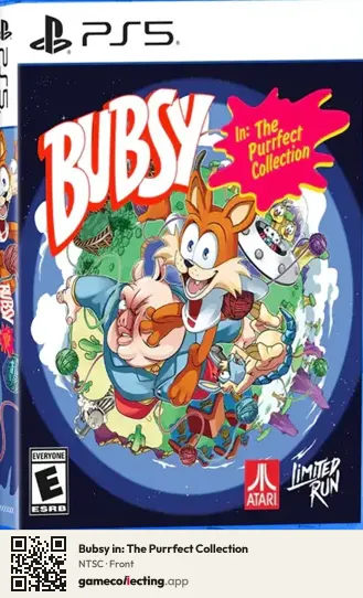 Bubsy in: The Purrfect Collection PlayStation 5, NTSC box front