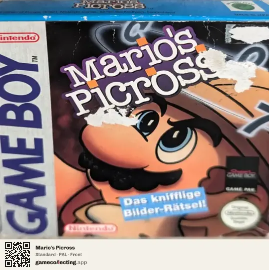 Mario's Picross Game Boy, PAL box front