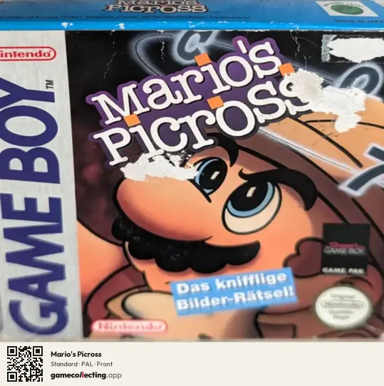 Mario's Picross Game Boy, PAL box front
