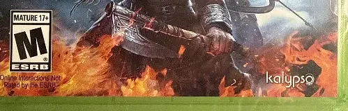 Vikings: Wolves of Midgard, the ESRB box on its front