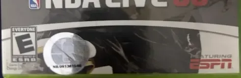 NBA Live 08, the ESRB box on its front