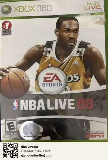 NBA Live 08 Xbox 360, NTSC box front