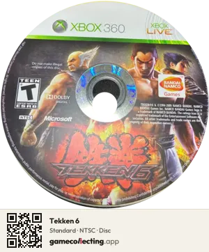 Tekken 6 Xbox 360, NTSC disc