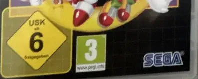 Sonic Origins Plus, the USK square on its front