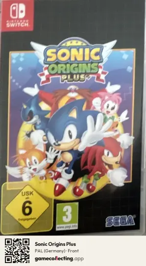 Sonic Origins Plus Nintendo Switch, Germany box front