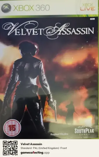 Velvet Assassin Xbox 360, United Kingdom box front
