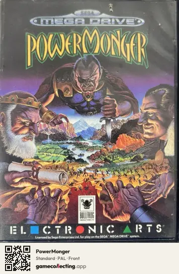 PowerMonger Sega Mega Drive / Genesis, PAL box front