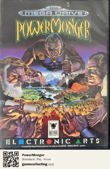 PowerMonger Sega Mega Drive / Genesis, PAL box front
