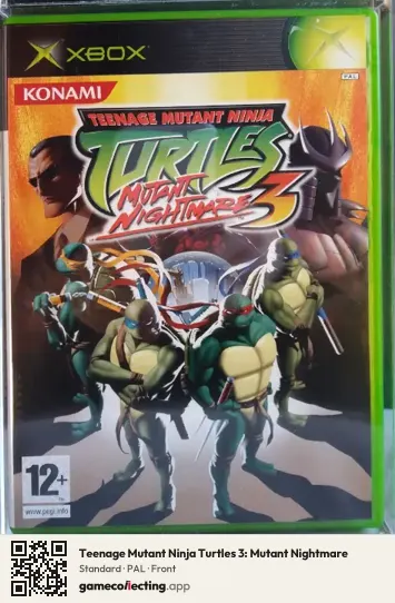 Teenage Mutant Ninja Turtles 3: Mutant Nightmare Xbox, PAL box front