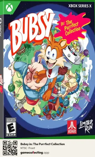 Bubsy in: The Purrfect Collection Xbox Series X, NTSC box front