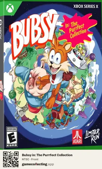 Bubsy in: The Purrfect Collection Xbox Series X, NTSC box front