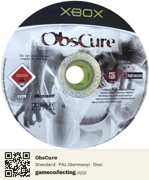 ObsCure Xbox, PAL disc