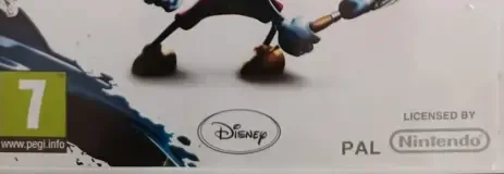 Disney Epic Mickey, the PEGI square on its front