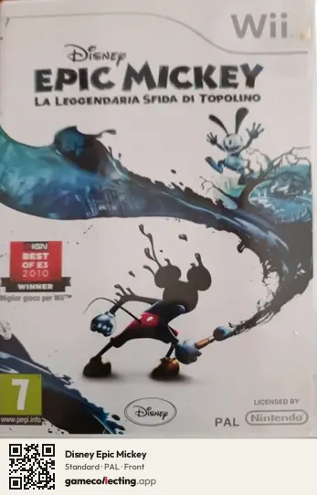 Disney Epic Mickey Nintendo Wii, PAL box front
