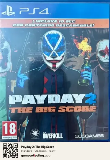 Payday 2: The Big Score PlayStation 4, Spain box front