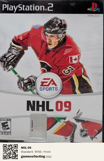 NHL 09 PlayStation 2, NTSC box front