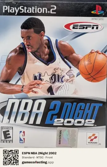 ESPN NBA 2Night 2002 PlayStation 2, NTSC box front