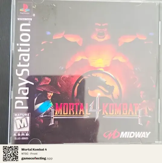 Mortal Kombat 4 PlayStation, NTSC box front