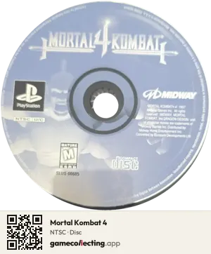 Mortal Kombat 4 PlayStation, NTSC disc